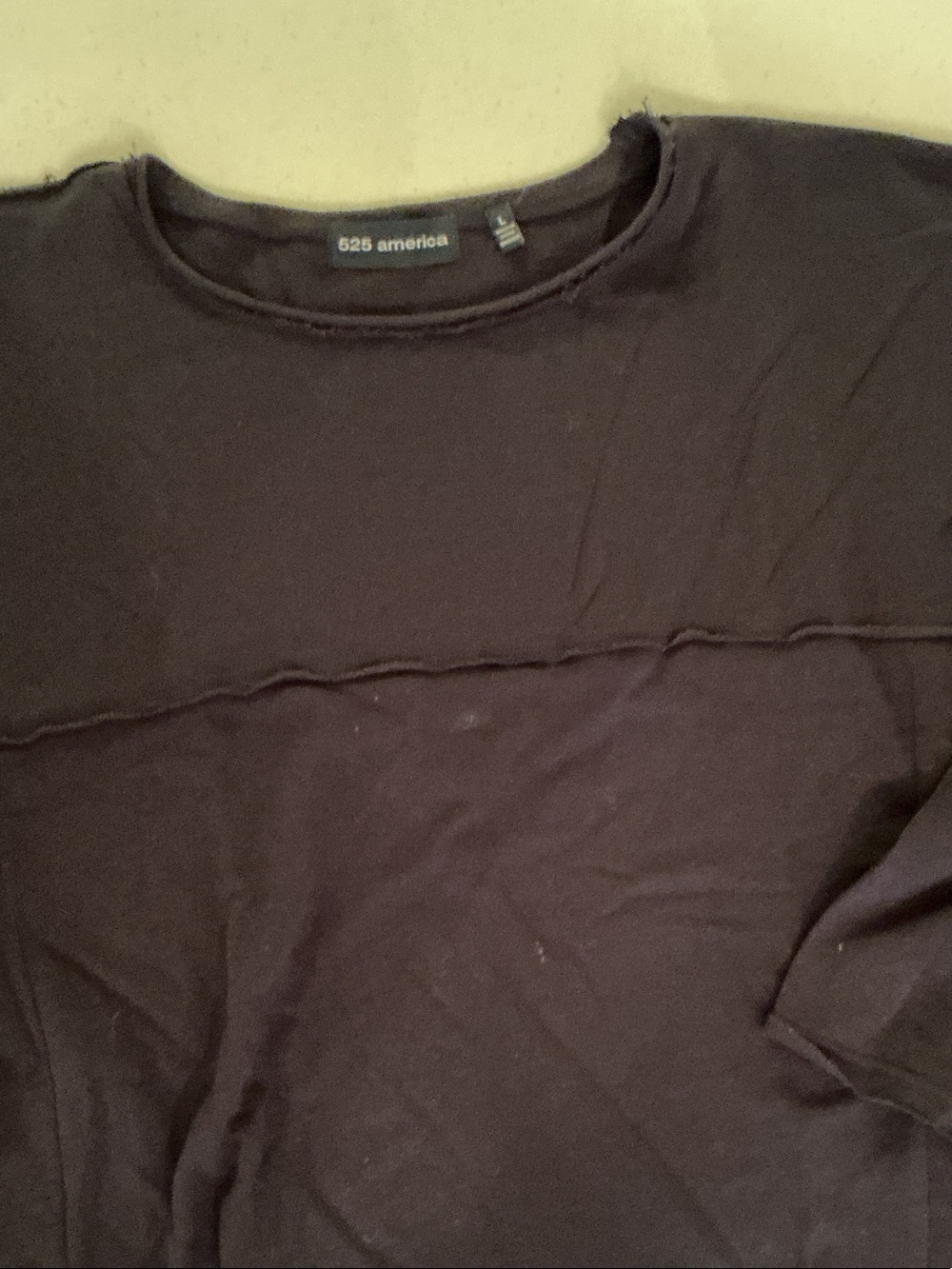 525 America Black Long Sleeve Crew Neck Shirt
